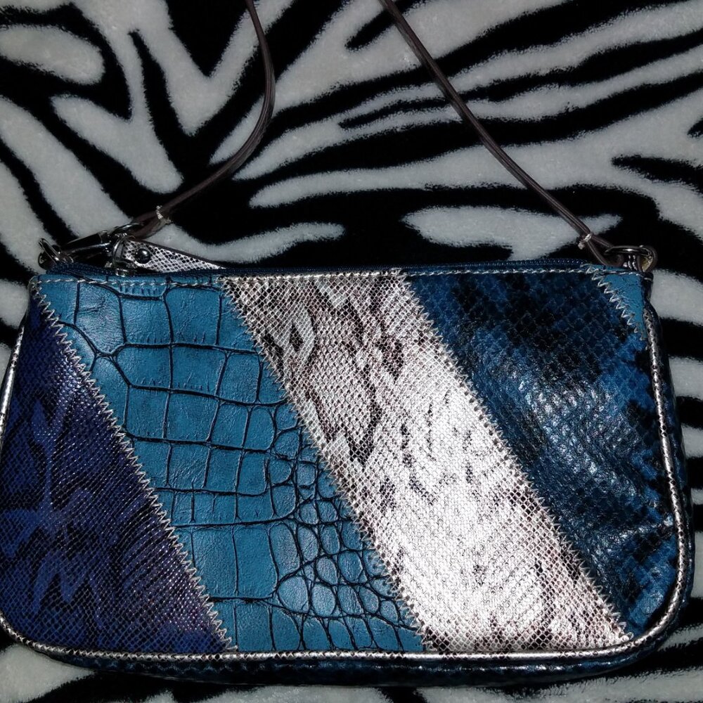 ANN TAYLOR LOFT Reptile Design Wristlet/Shoulder Bag